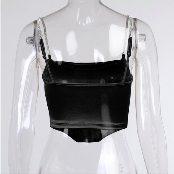 Stretch Satin Corset Top - Picture 4 of 4